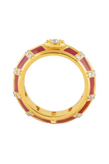 Shop Isharya Red Crystals, Stones Kahlista Band Ring Online at Aza Fashions Shop_Isharya_Red Crystals, Stones Kahlista Band Ring_Online_at_Aza_Fashions