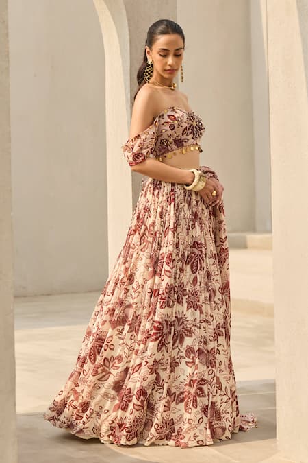 Diyarajvvir Floral Print Lehenga Set 