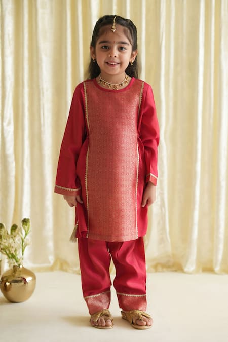 Tiber Taber Woven Kurta With Salwar 