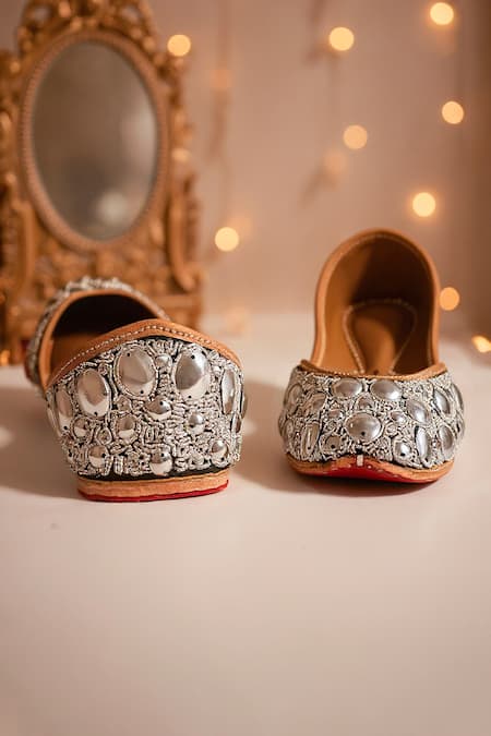 Loryphilory Stone & Mirror Work Jutti 