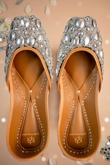 Loryphilory Stone & Mirror Work Jutti 