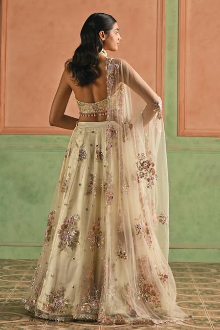 Lashkaraa Embroidered Zari Sequin Lehenga Set 