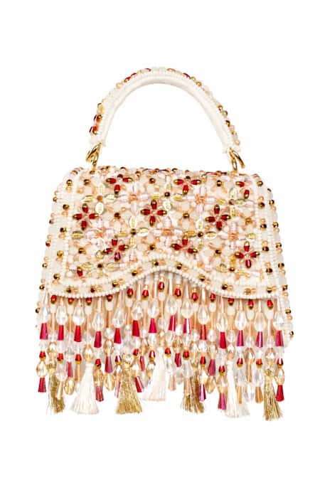 Forever Noor Aloha Suede Embellished Box Bag 