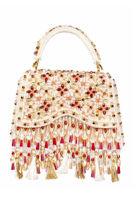Forever Noor Aloha Suede Embellished Box Bag 
