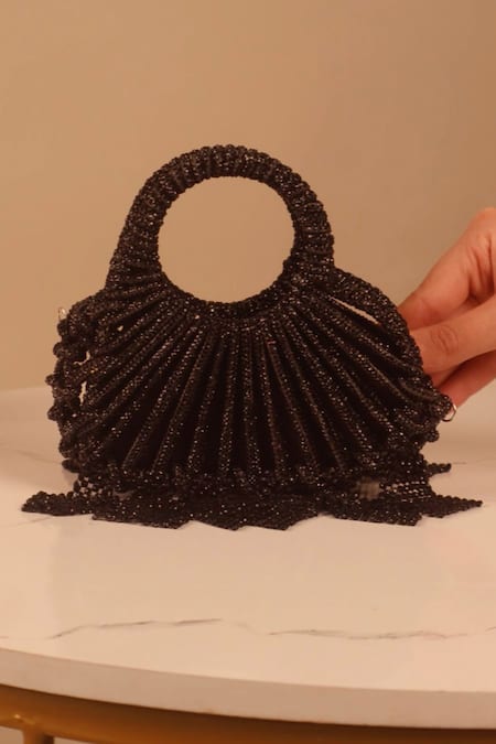 Forever Noor Lumi Knot Rhinestone Macrame Mini Bag 