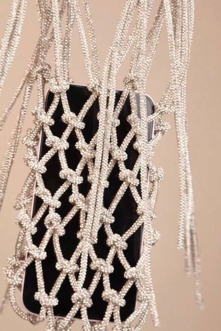 Forever Noor Jazz Rhinestone Knotted Phone Bag 