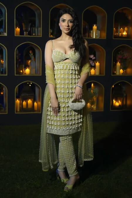 Buy_Forever Noor_Ivory Crystals, Beads Glaca Embellished Handbag _Online_at_Aza_Fashions