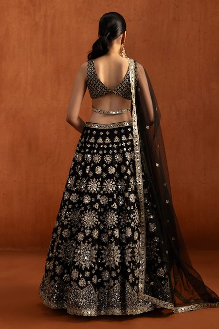 Lashkaraa Mirror Embroidered Lehenga Set 