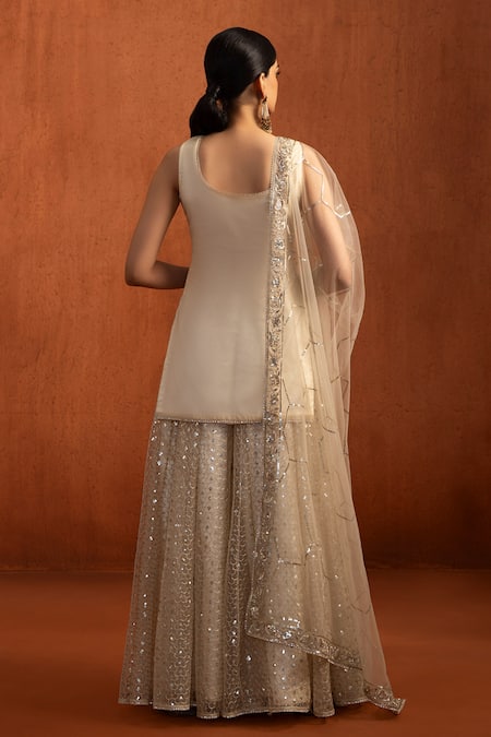 Lashkaraa Embroidered Kurta Sharara Set 