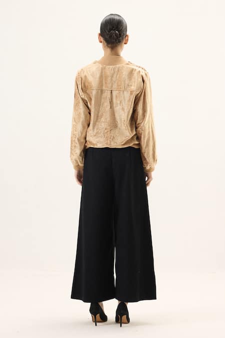 Kharakapas Sandswept Velvet Bomber Jacket 