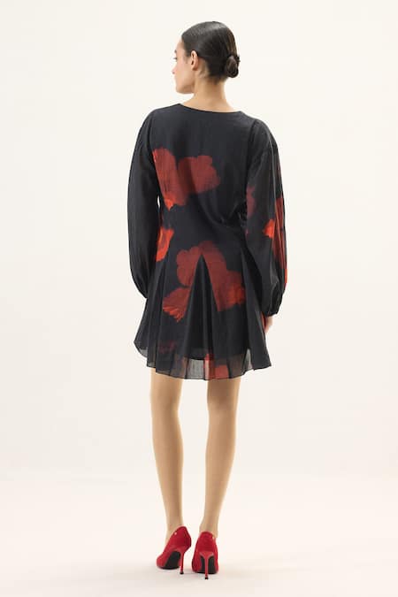 Kharakapas Fleur Puff Sleeve Dress 