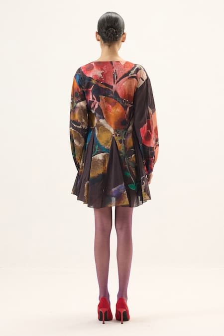 Kharakapas Kaleido Floral Print Dress 