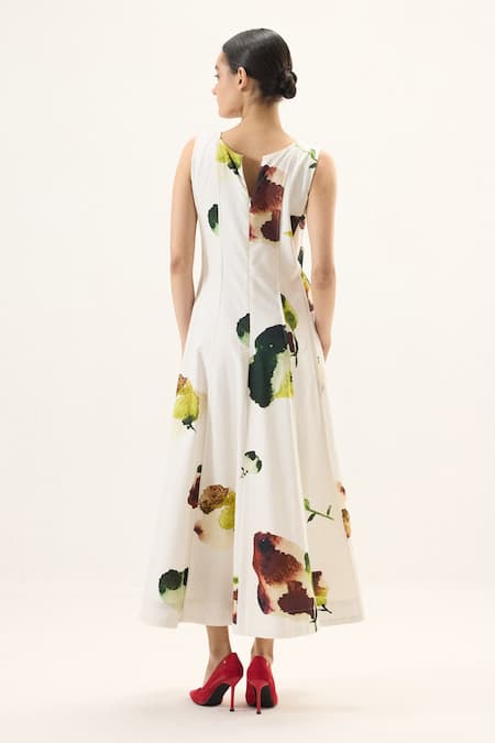 Kharakapas Moonwhite Printed Dress 