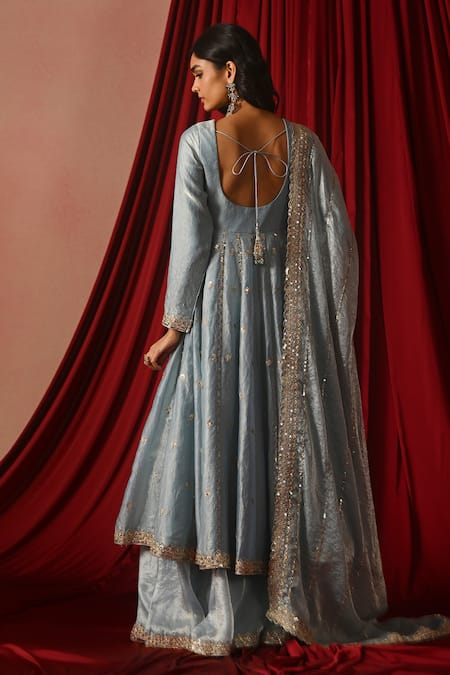 Lashkaraa Embroidered Anarkali Sharara Set 