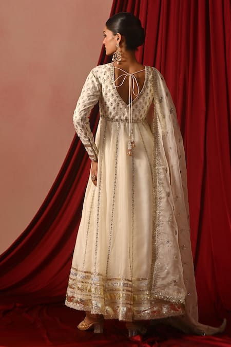 Lashkaraa Embroidered Silk Anarkali Set 