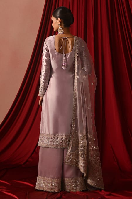 Lashkaraa Embroidered Straight Kurta Palazzo Set 