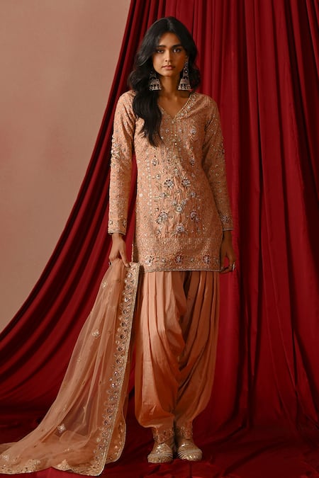 Lashkaraa Floral Embroidered Punjabi Kurta Suit Set 
