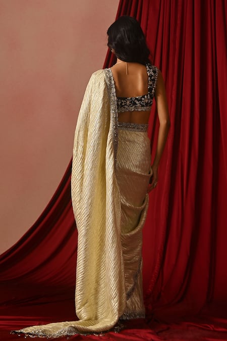Lashkaraa Brocade Saree With Embroidered Blouse 