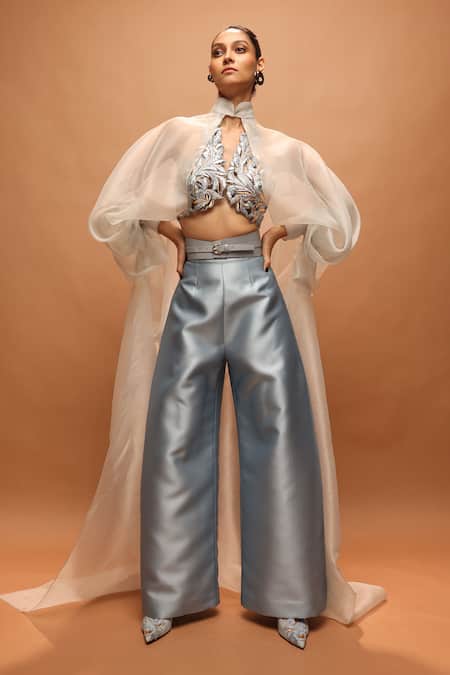 Pankaj & Nidhi Araquis Arctic Aura Cape Set 