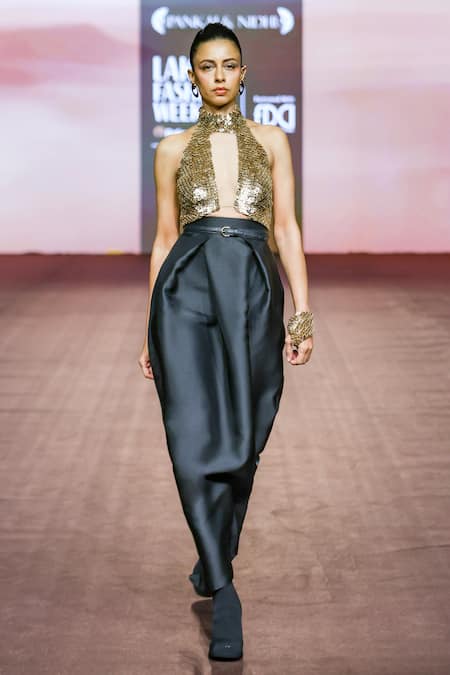 Pankaj & Nidhi Araquis Celest Aurum Harness & Skirt Set 