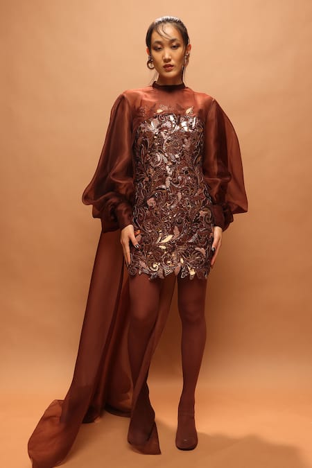 Pankaj & Nidhi Araquis Cinnamon Haze Dress 