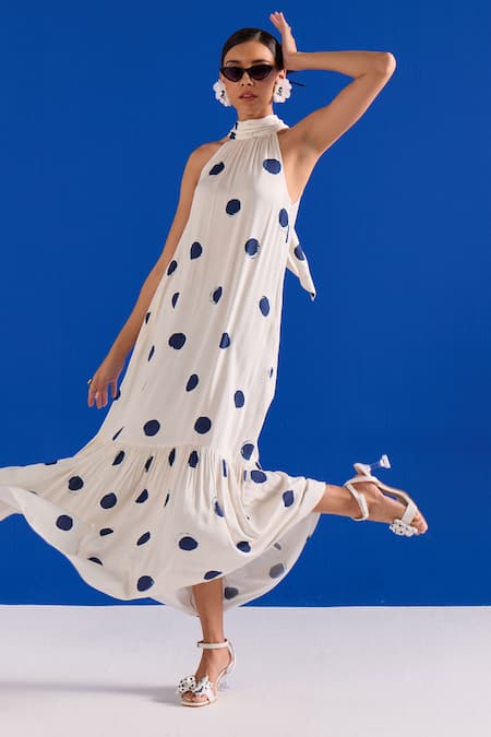 Zazu Polka Dot Maxi Dress 