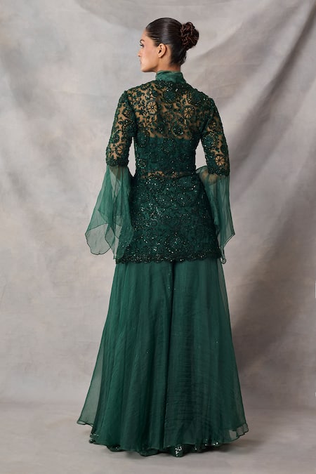Awigna Bianca Embroidered Kurta With Sharara 