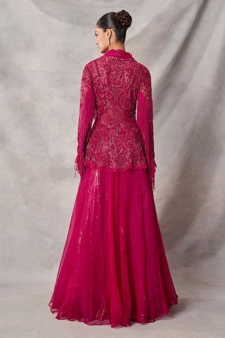 Awigna Tourmaline Embroidered Jacket Skirt Set 