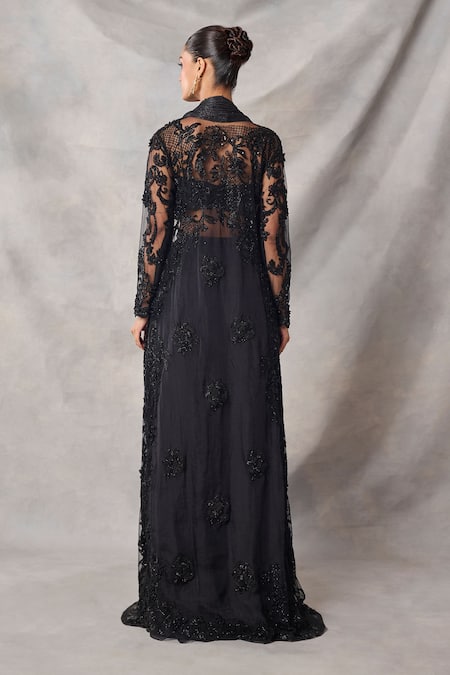 Awigna Celestite Embroidered Jacket Sharara Set 