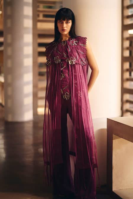 Studio Radical Foliage Cape & Bootcut Pant Set 