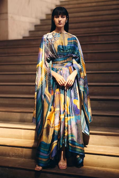 Studio Radical Dreamwave Embroidered Top & Pleated Skirt Set 