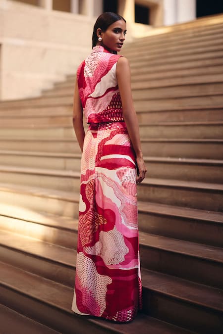 Studio Radical Dreamwave Crop Jacket & Pleated Skirt Set 