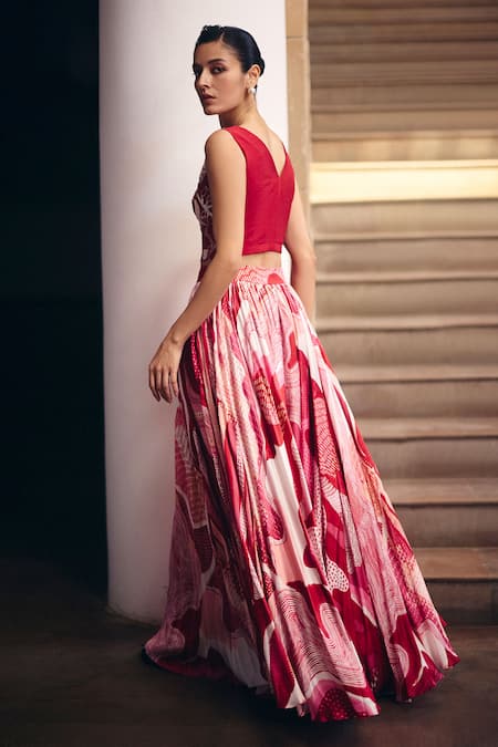 Studio Radical Magnolia Embroidered Top With Skirt 