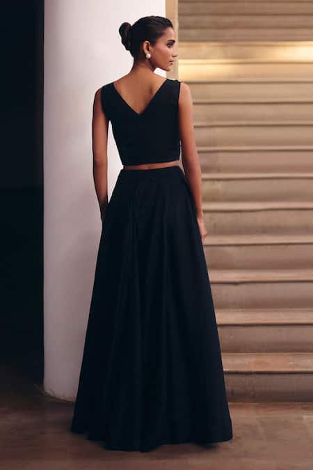 Studio Radical Florette Embroidered Crop Top With Skirt 