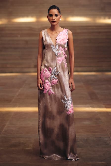 Studio Radical Shimmer Jacquard Applique Dress 