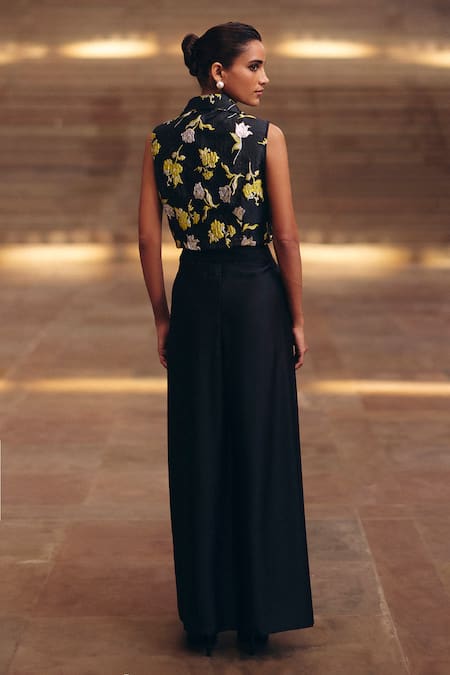 Studio Radical Beaded Crop Jacket With Front Pleated Skirt