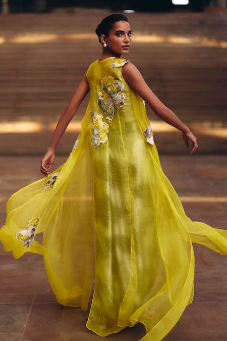 Studio Radical Floral Applique Jacket & Shimmer Skirt Set 