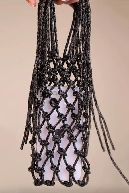 Forever Noor Jazz Rhinestone Macrame Phone Bag 