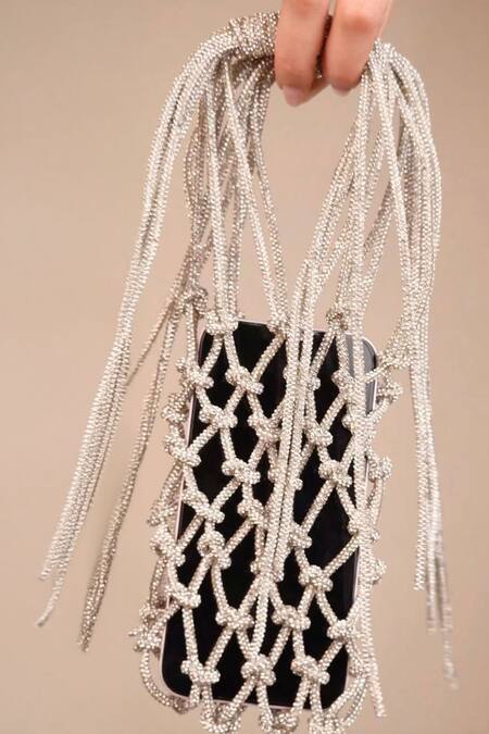 Forever Noor Jazz Rhinestone Knotted Phone Bag 