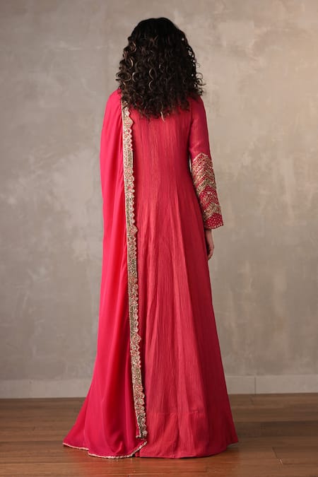 Onaya Applique Embroidered Anarkali & Dupatta Set 