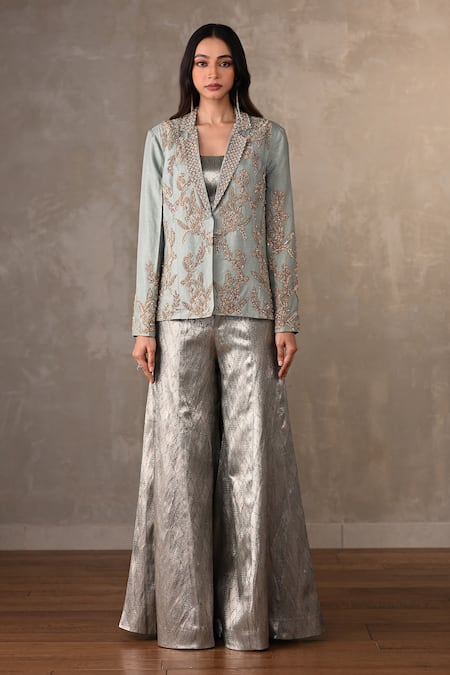 Onaya Zardosi Embroidered Jacket Pant Set 