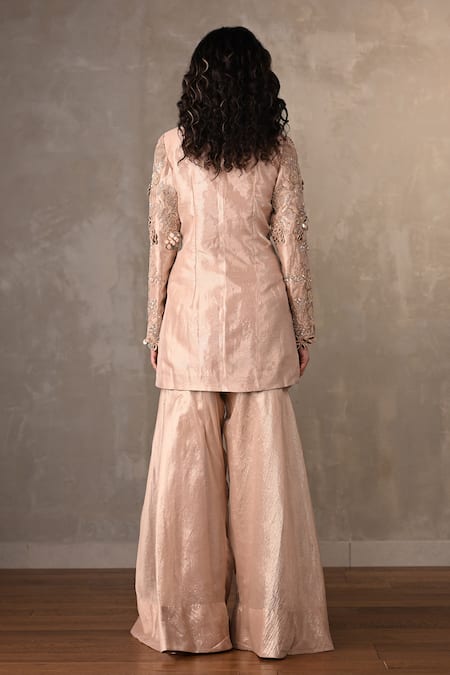 Onaya Floral Vine Embroidered Jacket & Sharara Set 