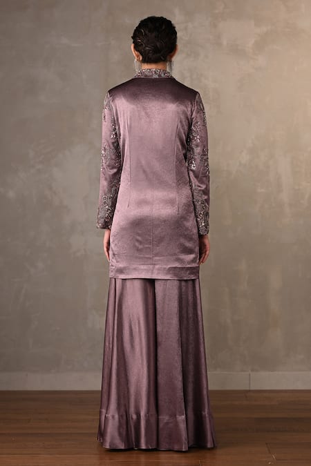 Onaya Embroidered Jacket & Sharara Pant Set 