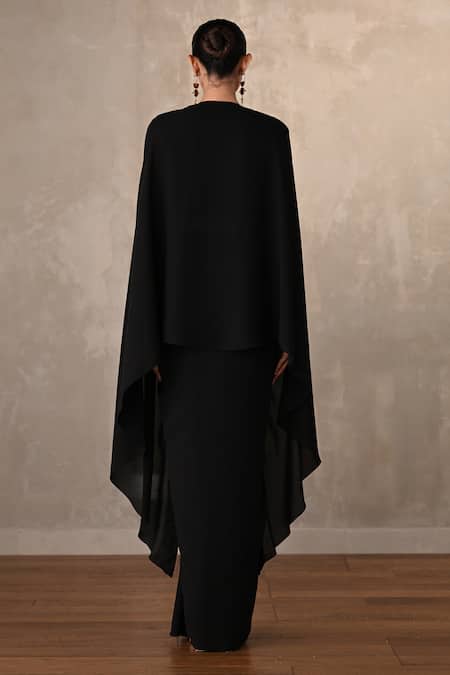 Onaya Embellished Cape Skirt Set 