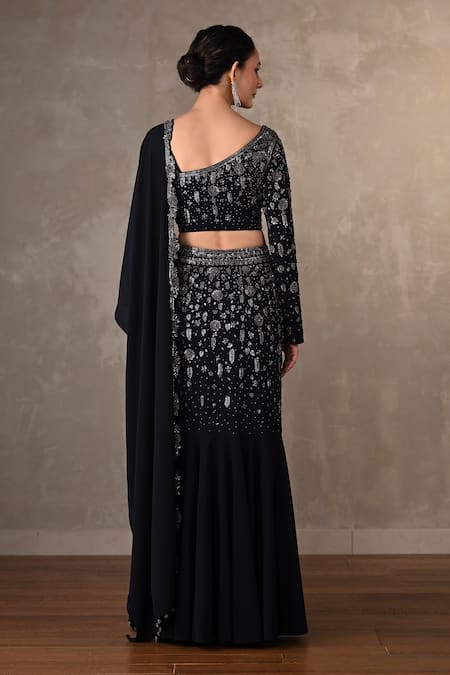 Onaya Embroidered Asymmetrical Lehenga Set 