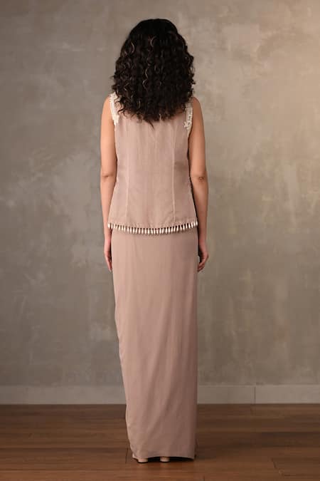 Onaya Embellished Jacket Gown Set 