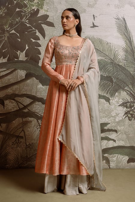 Parshya Embellished Anarkali Palazzo Set 