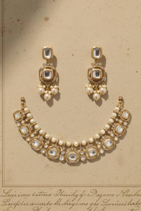 The Bling Girll Polki Embellished Choker Set 