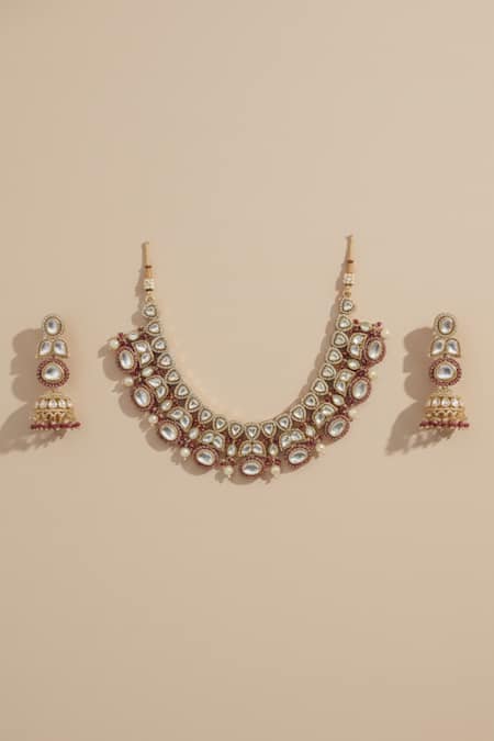 The Bling Girll Kundan Pearl Embellished Choker 