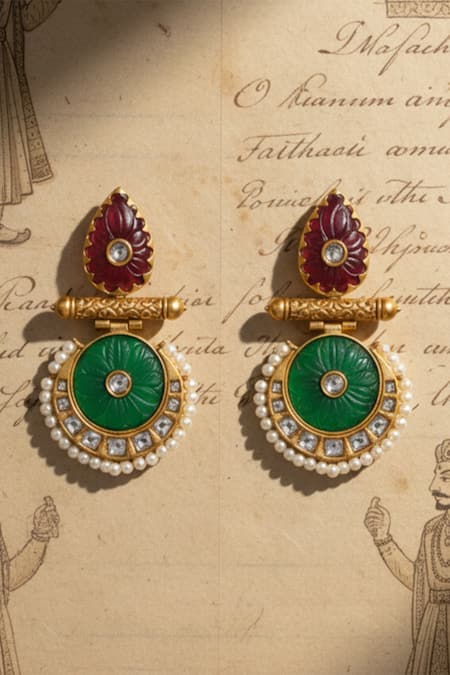 The Bling Girll Kundan Polki Embellished Earrings 